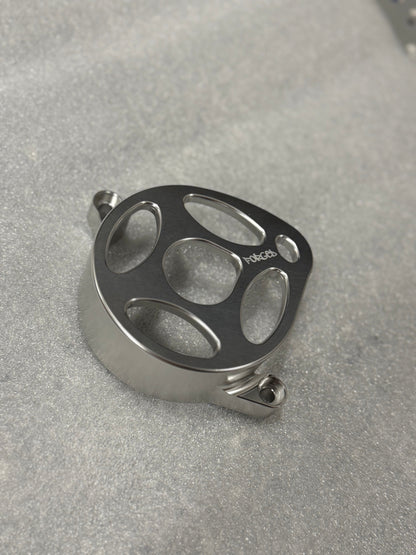 Surron Ultra Bee Metal Motor Cover | CNC Upgrade Replacement (Black & Chrome)