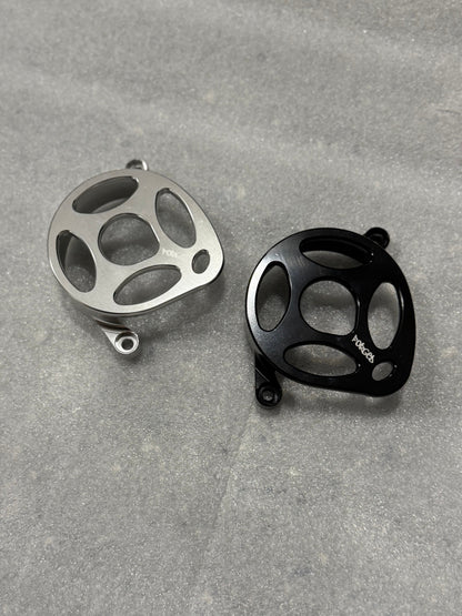 Surron Ultra Bee Metal Motor Cover | CNC Upgrade Replacement (Black & Chrome)