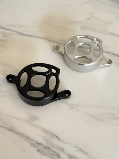 Surron Light Bee X & E-Ride Metal Motor Cover | CNC Upgrade Replacement (Black & Chrome)