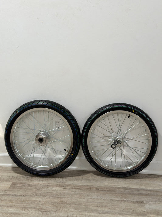 Chrome Light Bee/Eride Supermoto Wheel Set